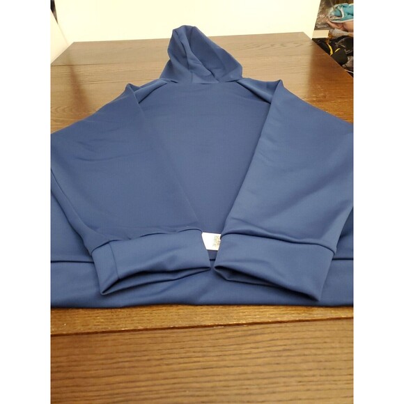 Nicole Miller Sport Hoodie Pressed Raised Print Dark Teal Scuba Pullover 3XL NWT - Picture 13 of 15